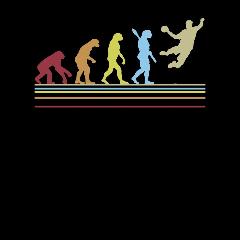 Handballs retro graphismes saut Evolution cadeau