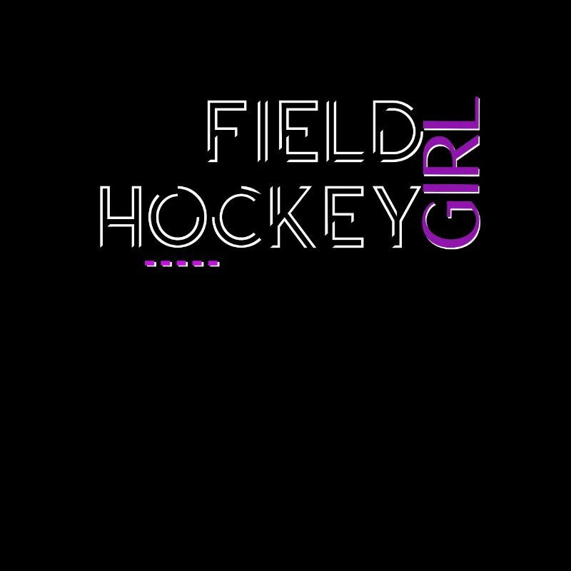 Conception de texte de joueur de hockey sur gazon