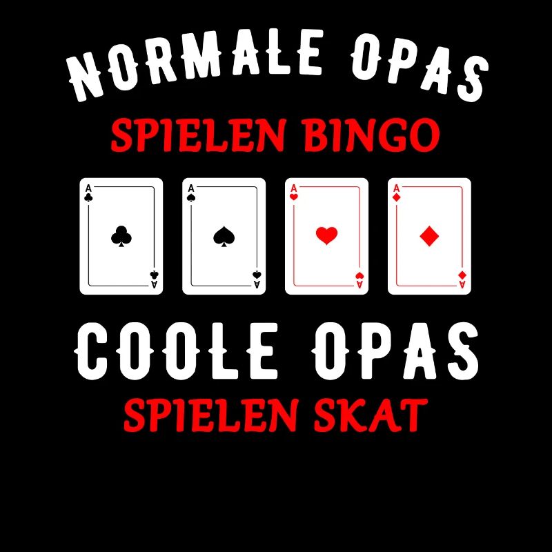 Opa Großvater Skatrunde witziger Spruch Geschenk
