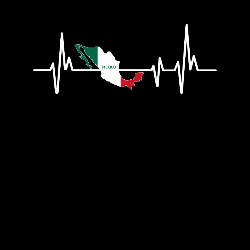Heartbeat Design Drapeau mexicain Mexique