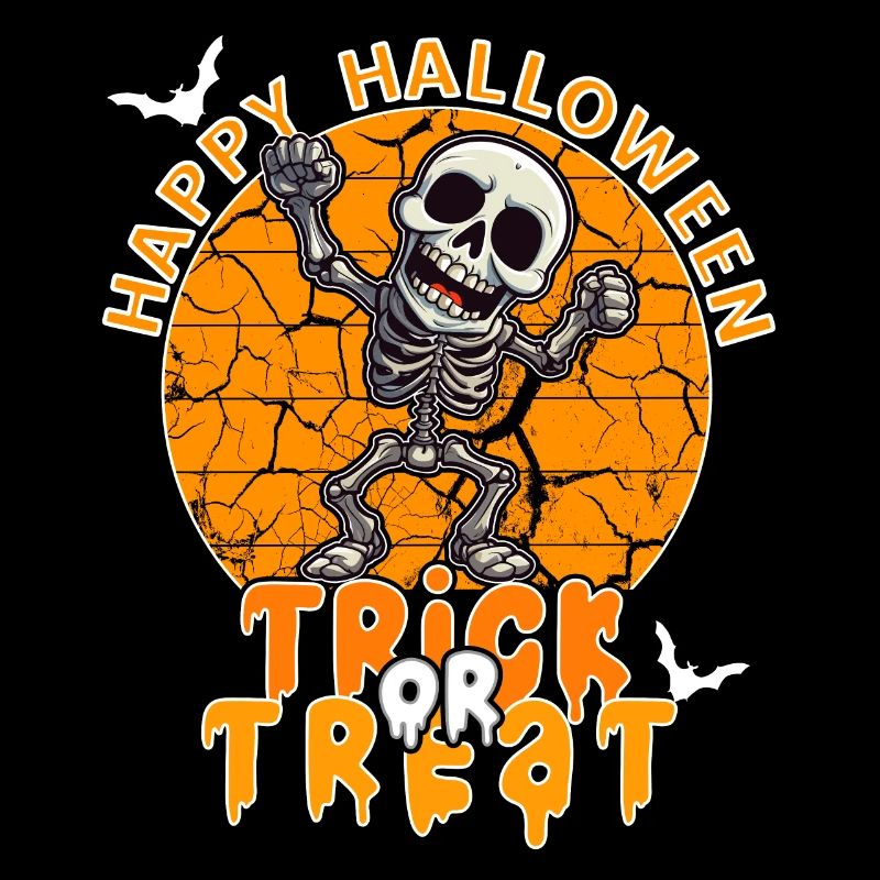 Halloween Design Creepy Skeleton Design