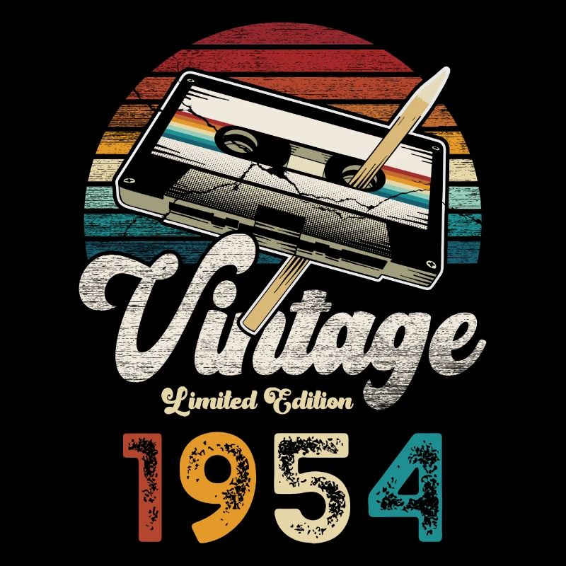 Vintage 1954 Anniversaire Cassette Crayon