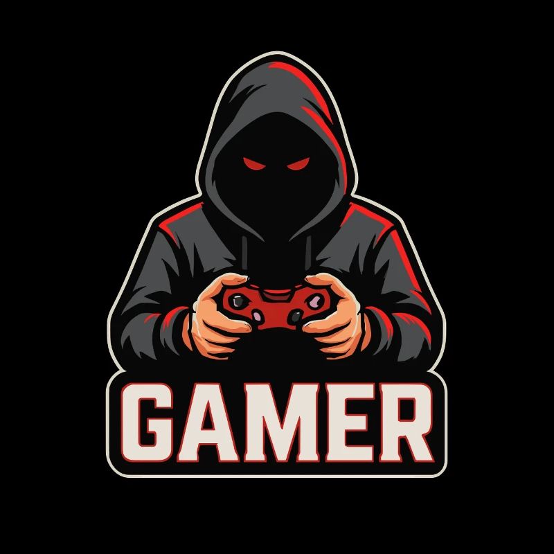 Dark Gamer – Zocker mit Kapuze Controller Design