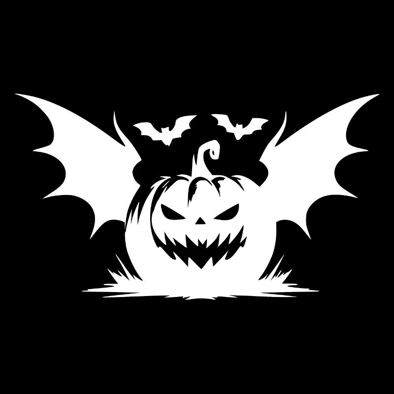 Flying Halloween Pumpkin Lantern Bats