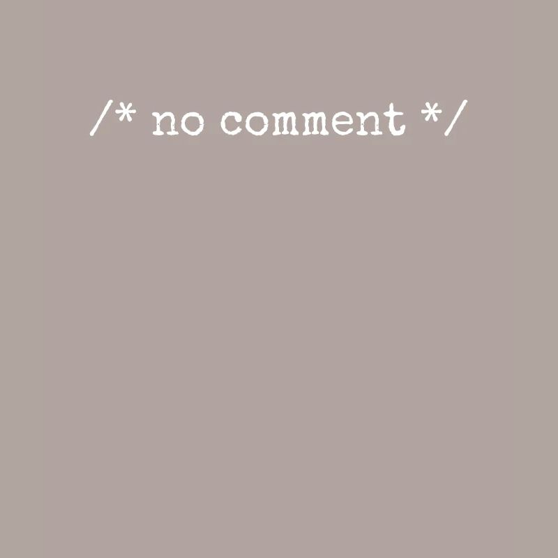 No Comment Developer Software Developer Coder