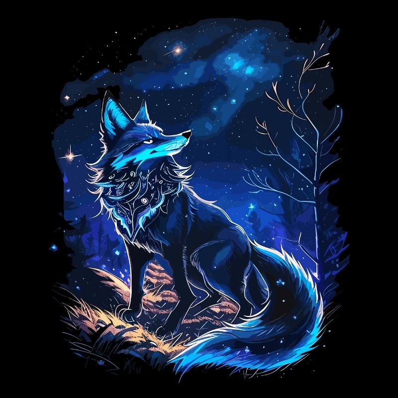 Renard mystique dans la forêt