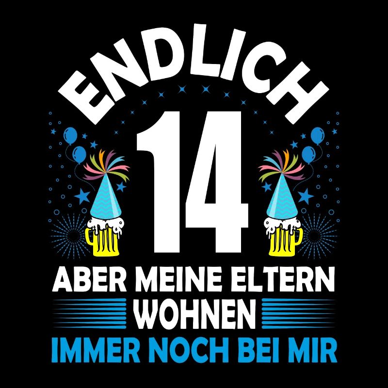 14. Geburtstag Jungen Geschenk lustig Endlich 14