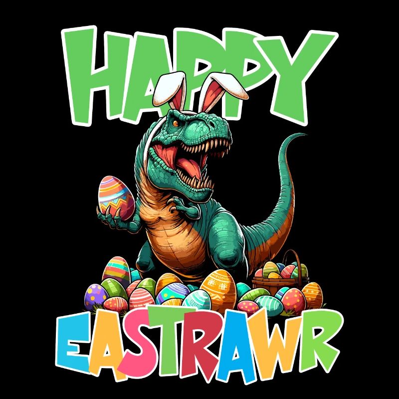 Dinosaur Trex Boys Easter Basket Easter Bunny Merry