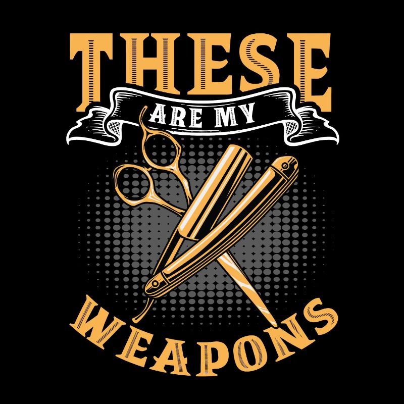 Ce sont mes armes dans le salon de coiffure