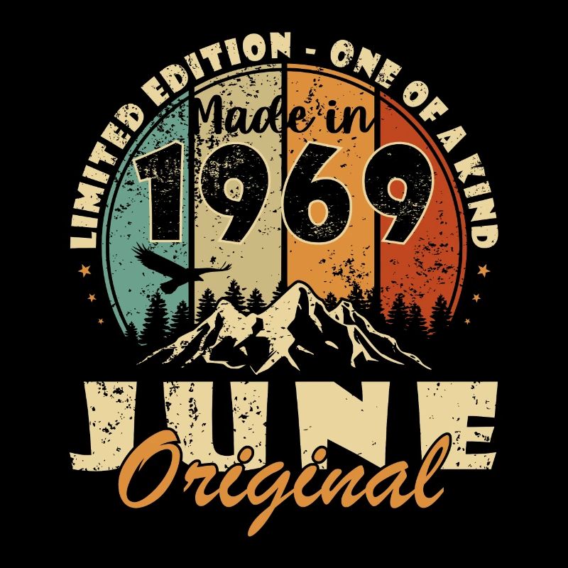 Vintage Geburtstagsgeschenk Juni 1969, Juni 1969