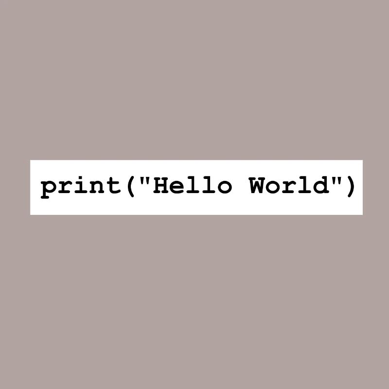 Hello World Python developer program gift