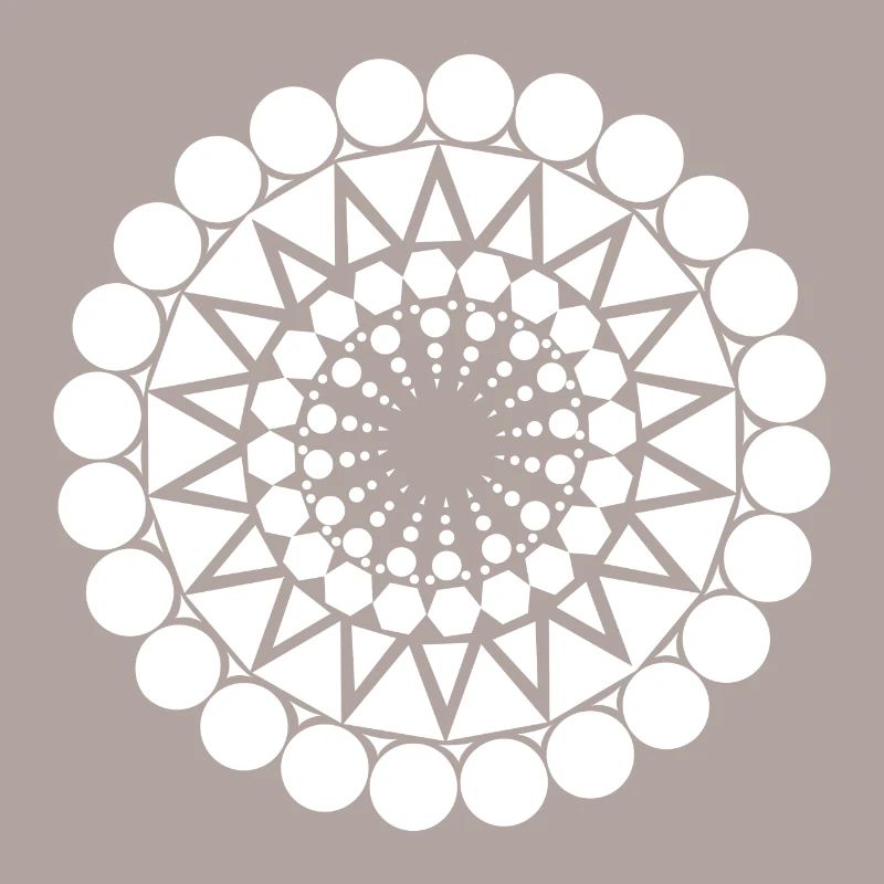 Geometric triangle mandala round pattern shape