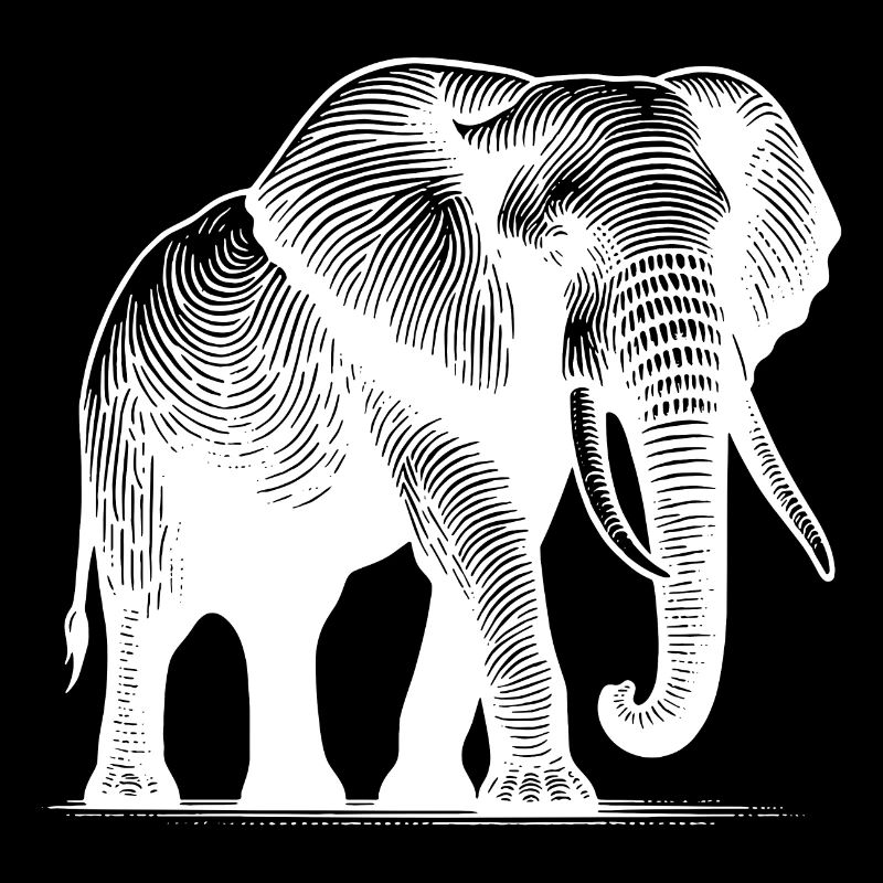 Elephant - Large safari proboscis with tusks