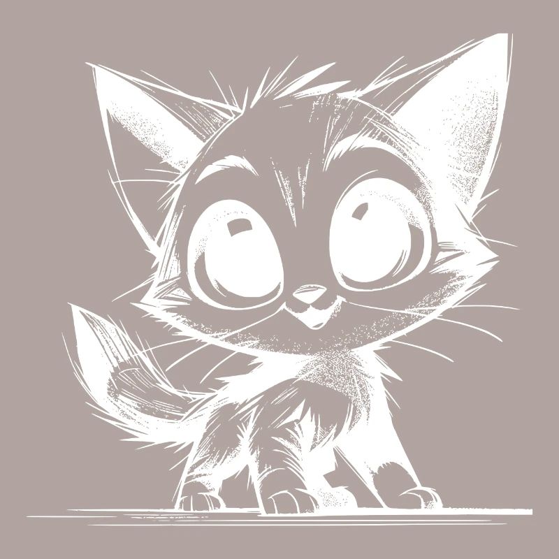 Chat mignon bébé dessin au crayon