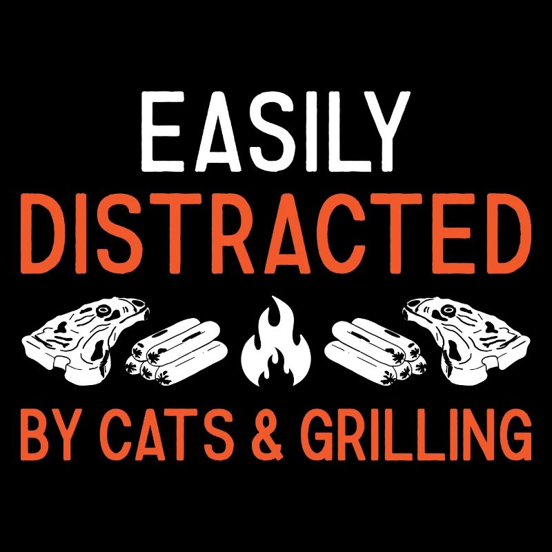 Griller Easily Distracted By Cats And Grilling