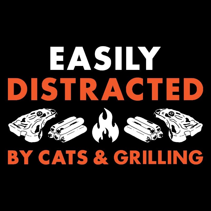 Griller Easily Distracted By Cats And Grilling
