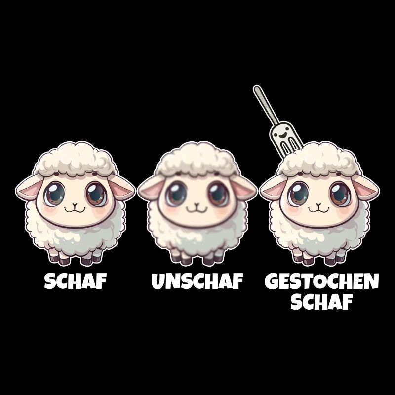 Schaf Unschaf gestochen Schaf