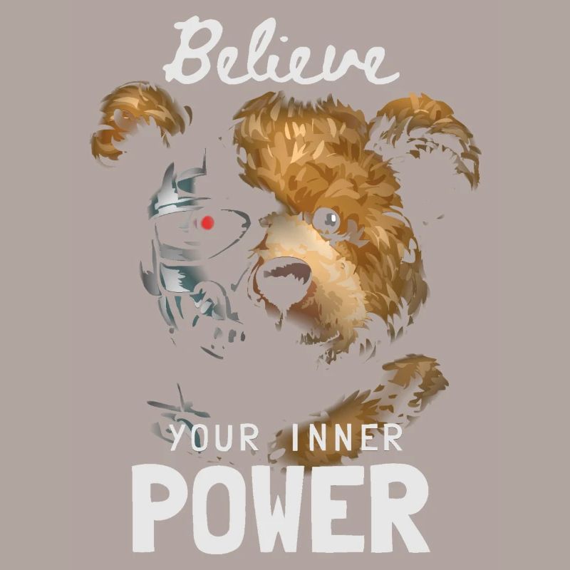 Bear with Robot Face Inner Power