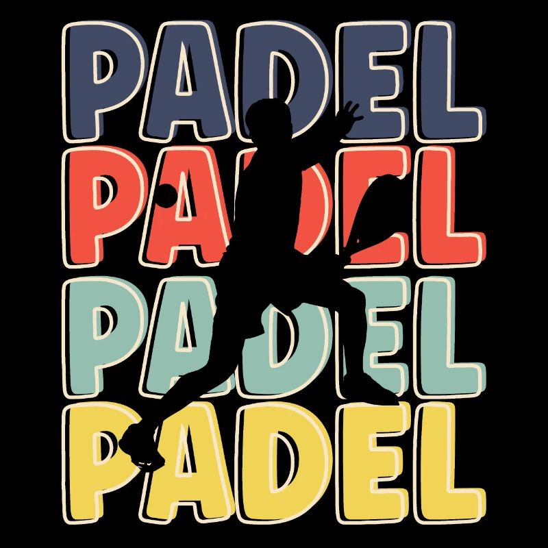 Cool Retro Text Silhouette Padel