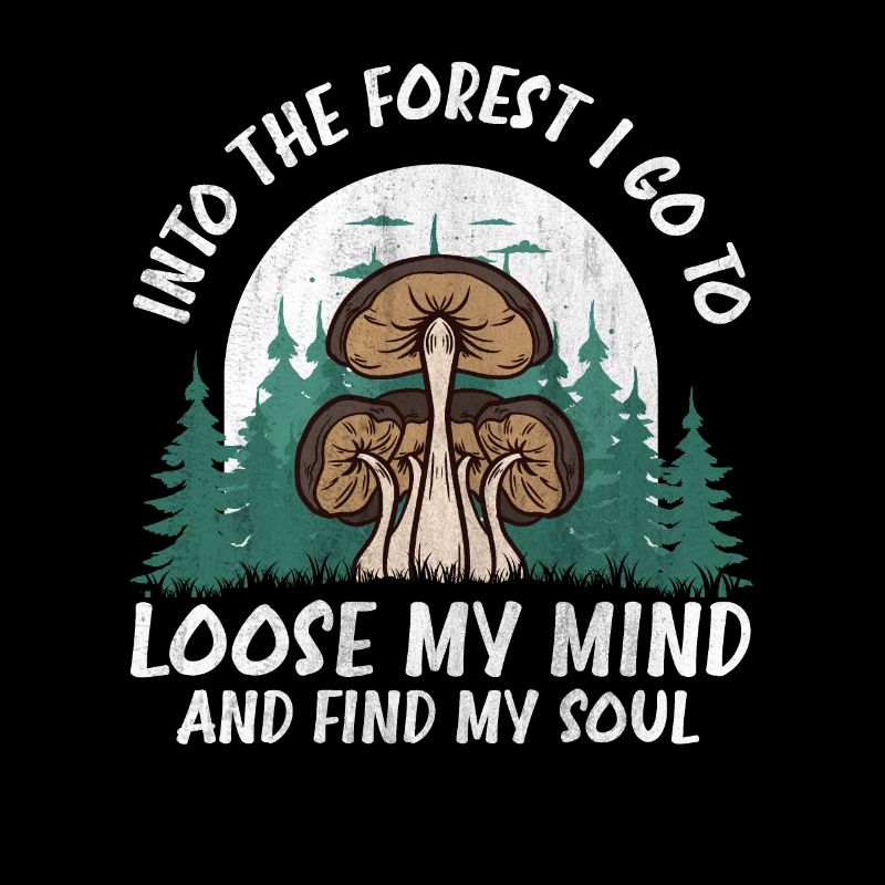 Dans la forêt, je vais chercher des champignons à la chasse aux champignons