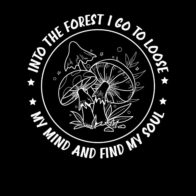 Dans la forêt, je vais chercher des champignons à la chasse aux champignons