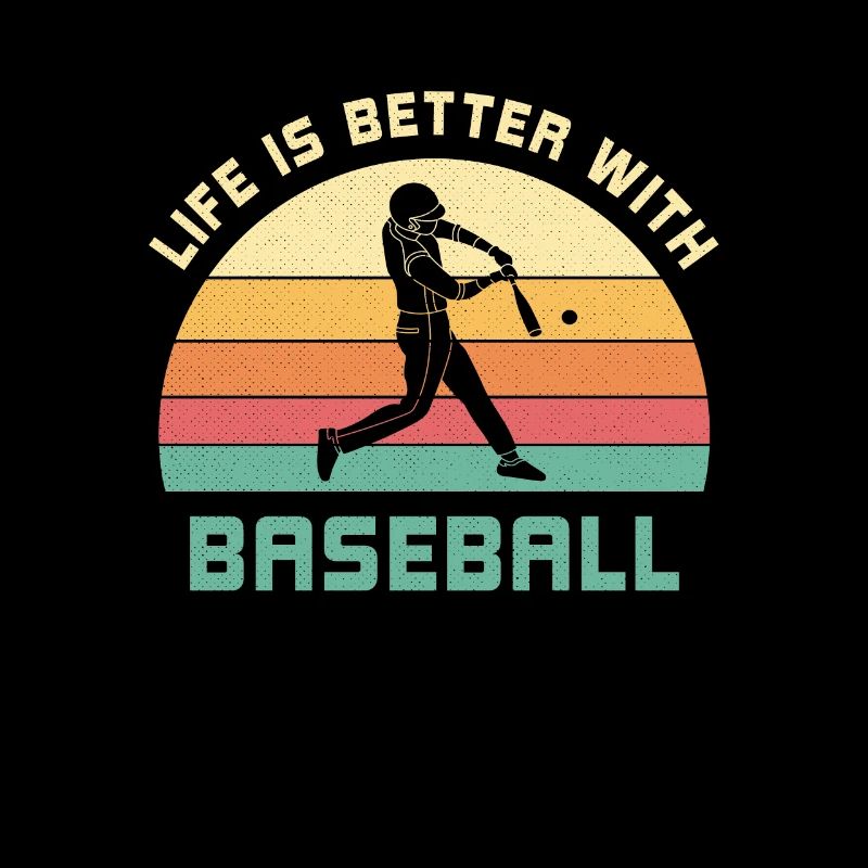 Das Leben ist besser mit Baseball Lustiger Spruch