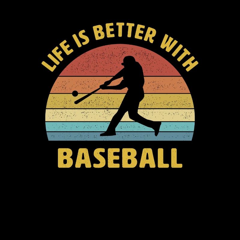 Leben ist besser mit Baseball Spruch Geschenk