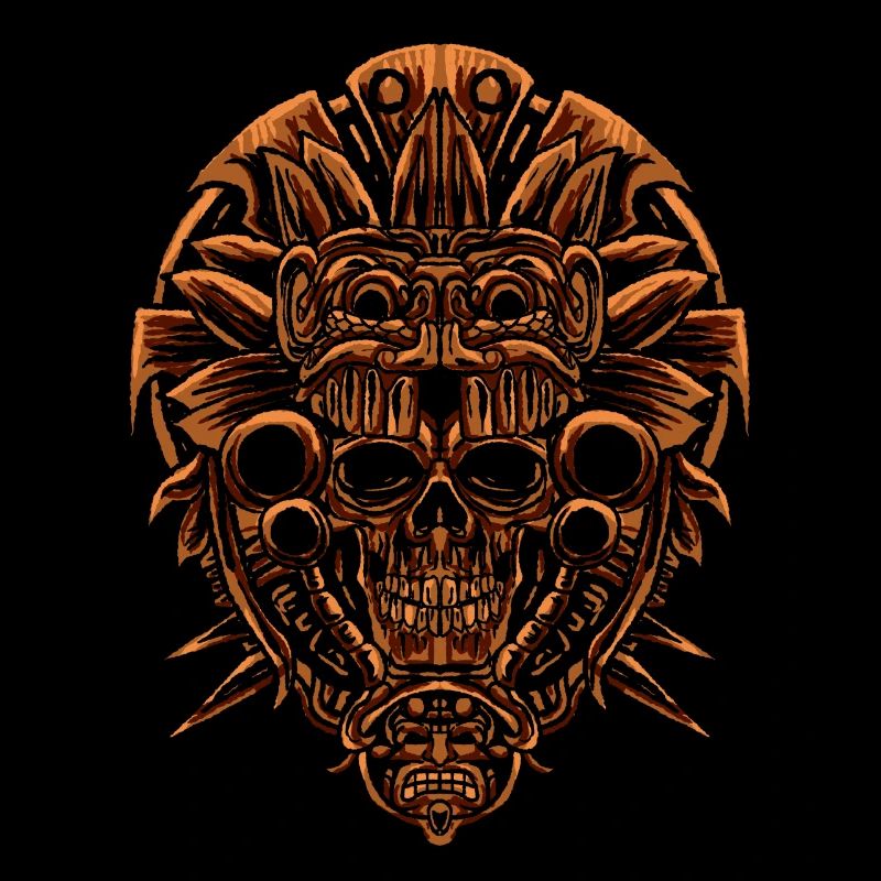 Azteken Aztecan Ära Schädel Geschenk