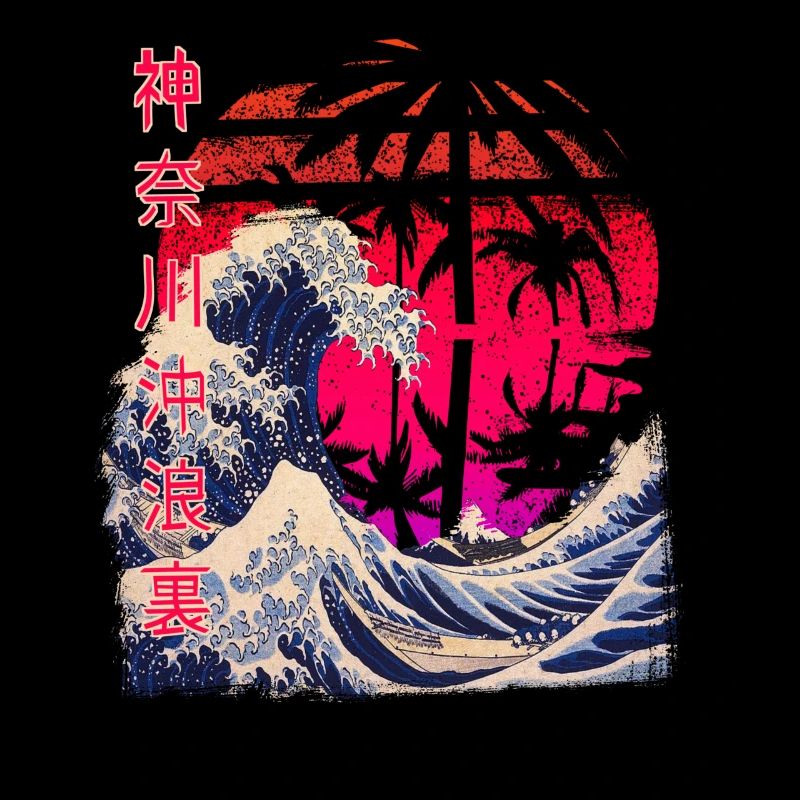 Big Wave Kanagawa Retro Sunset