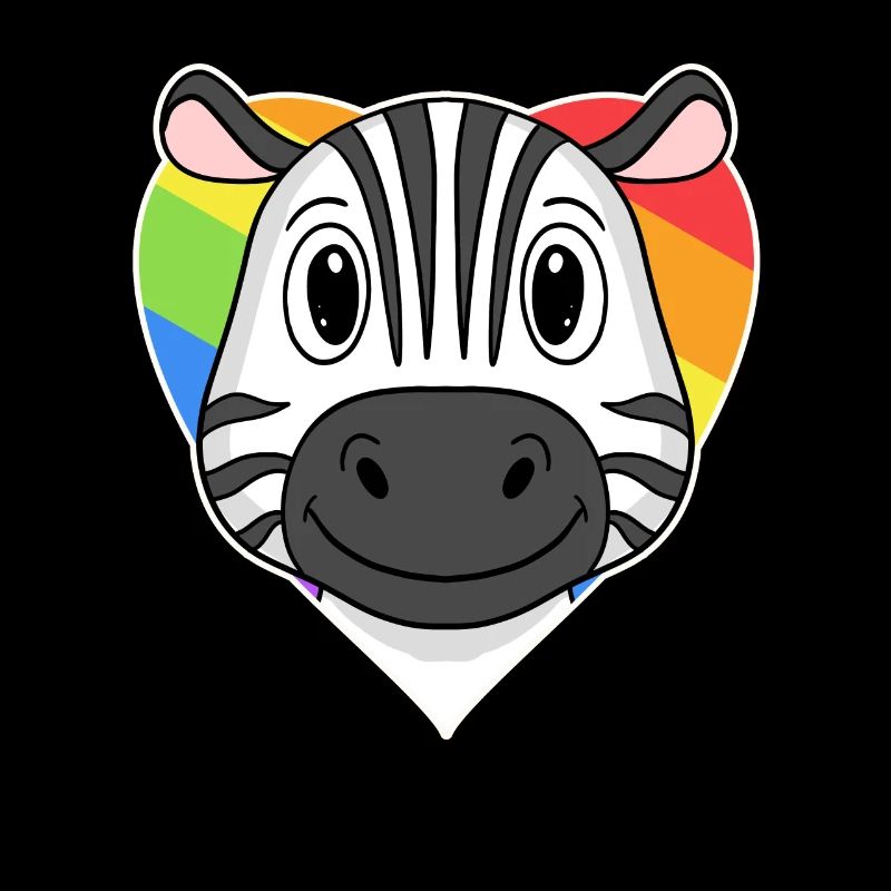 LGBT Tier Zebra Regenbogen Herz