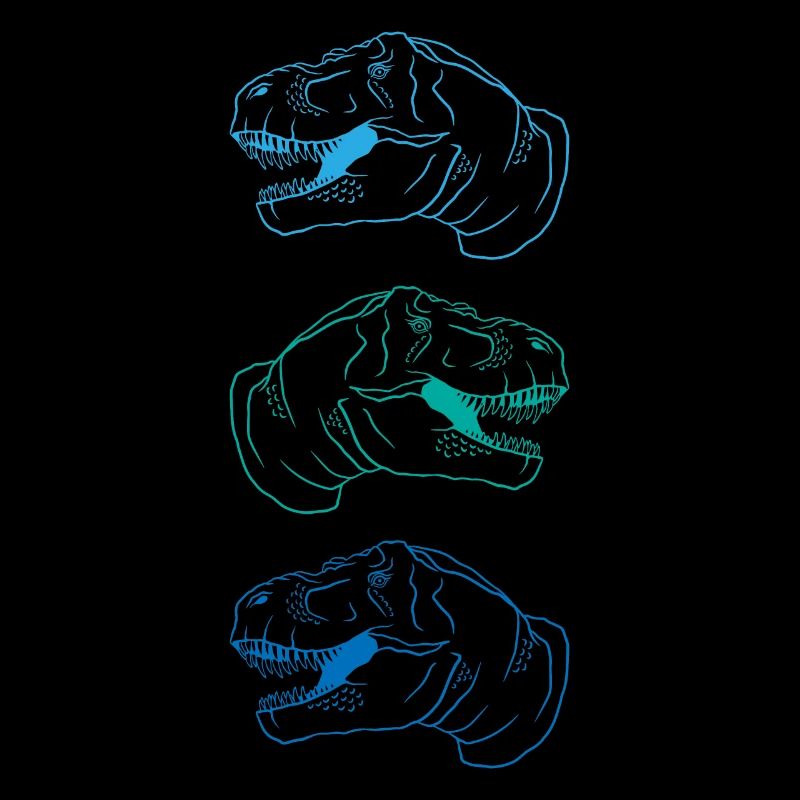 T-Rex Trio fluo Style Cool idée cadeau