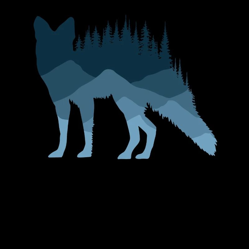 de la forêt - Silhouette de renard