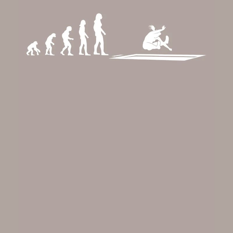 Weitsprung Evolution Athletin Geschenk