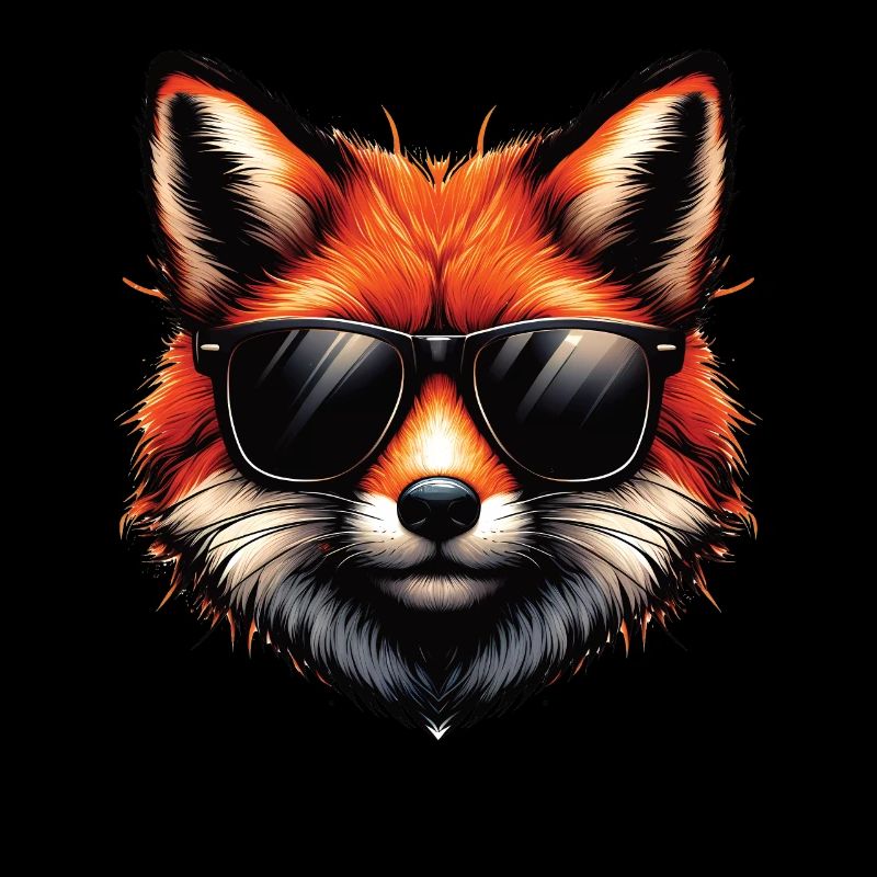 Fuchs Mit Sonnenbrille, Digitale Kunst, Wildtier