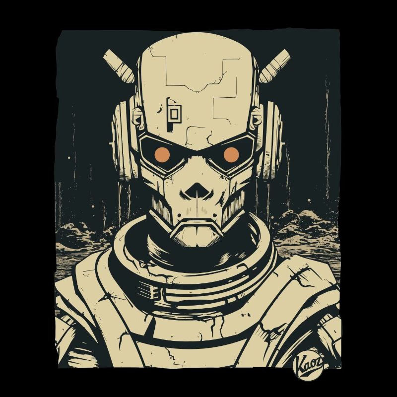 Super Humanoïde Crâne Crâne Android Mecha