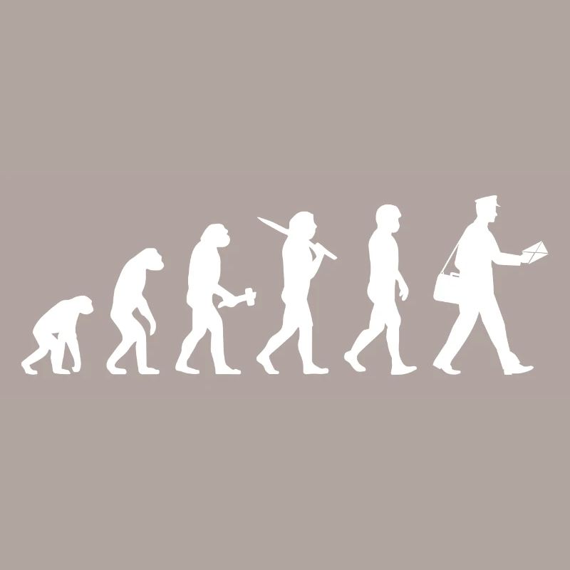 Briefträger Postbote Evolution Geschenk Zusteller