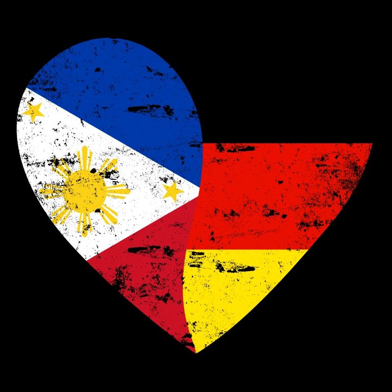 Philippines Germany Flag Heart