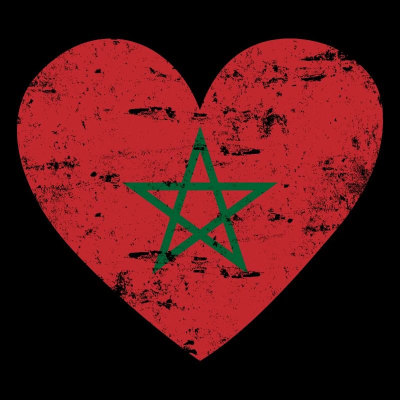 Morocco Flag Heart