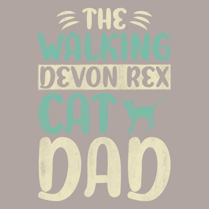 La marche Devon Rex Cat Dad Kitty Cat Walking