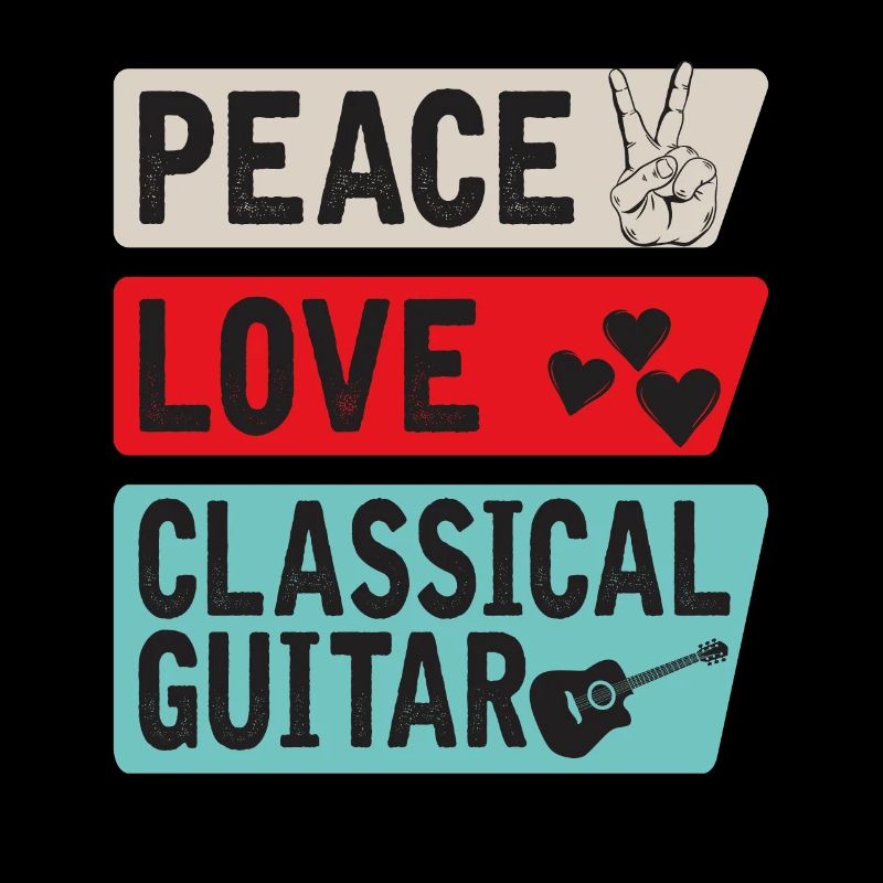 Peace Love Classical Guitar Instrument