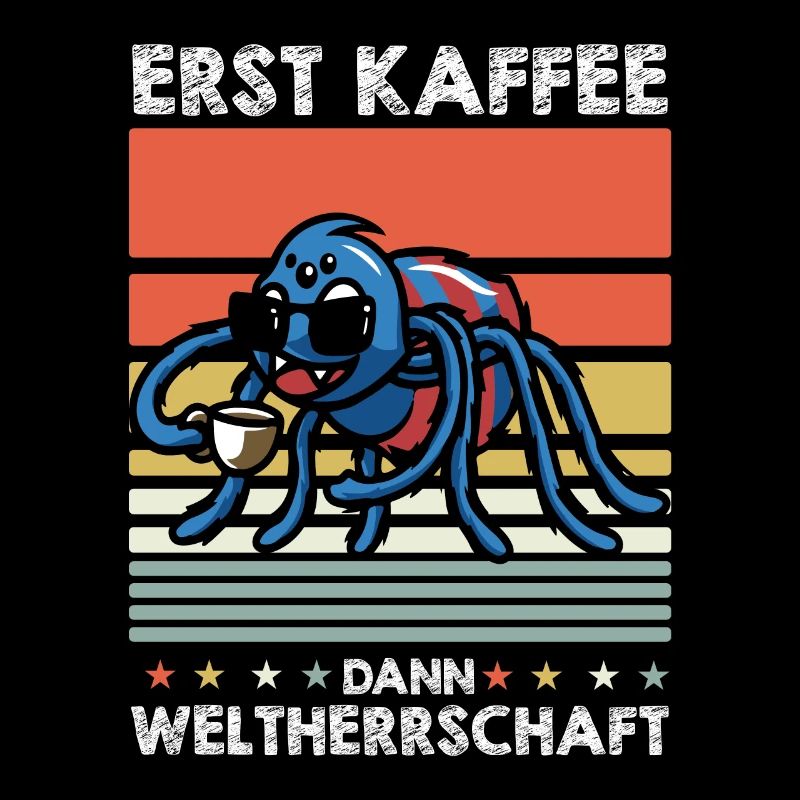 Spinne Kaffee-Sonnenbrille