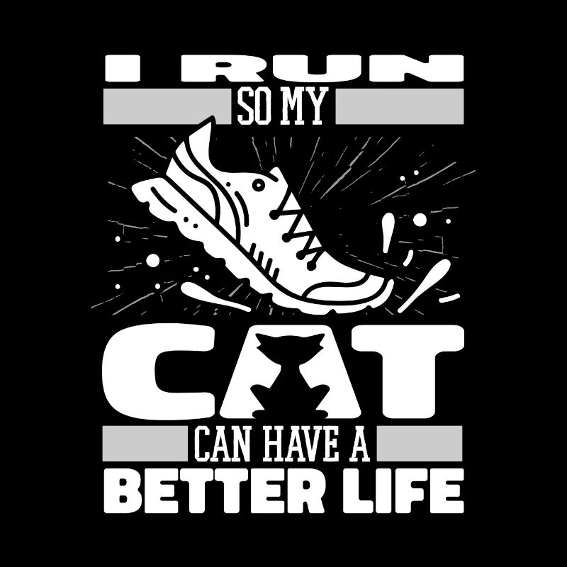 Runner Jogger Runner Running Cat