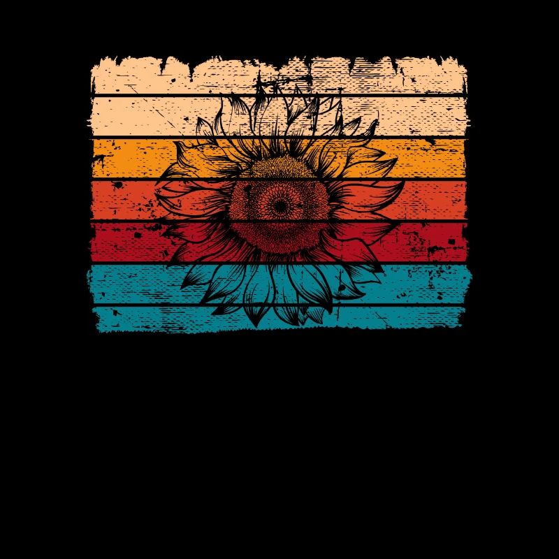Sonnenblume Blüte Blume Retro Geschenk