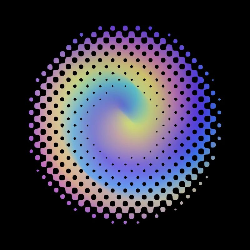 Motifs de points vertèbre coloré