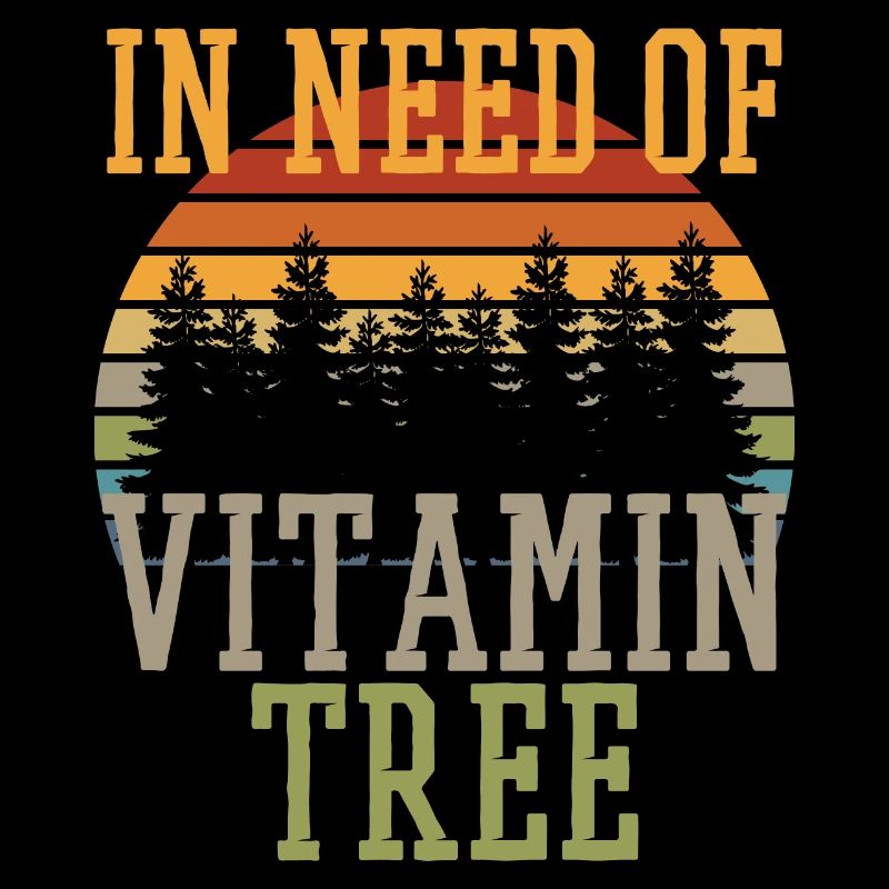 Waldbaden Waldliebe Spruch VITAMIN TREE Wald Bäume