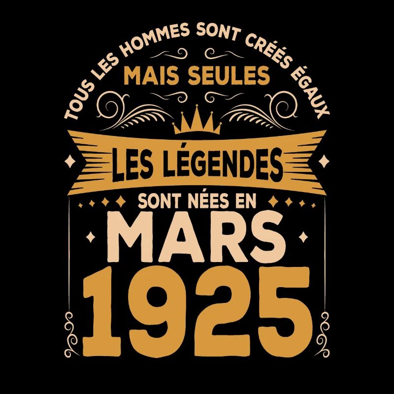 Mars 1925 Anniversaire Idée Cadeau Vintage 1925