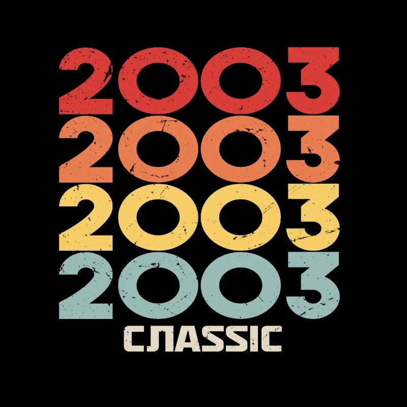 2003 Anniversary in classic vintage style 2003