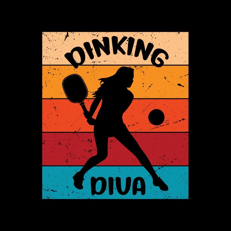 Retro Pickleball Dame - Dinking Diva