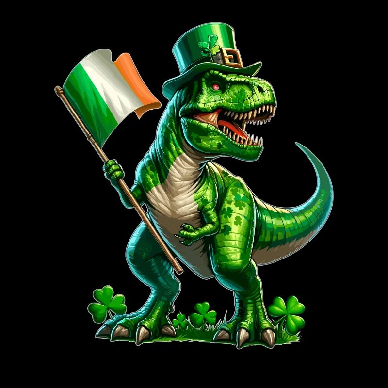 St. Patrick's Day T-Rex: Irish Pride