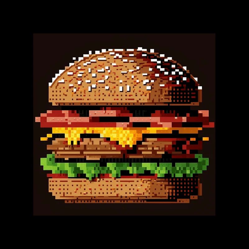Burger 8 bits, Pixel Art